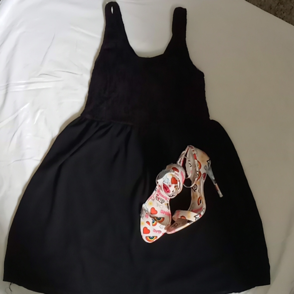 Black baby doll dress
